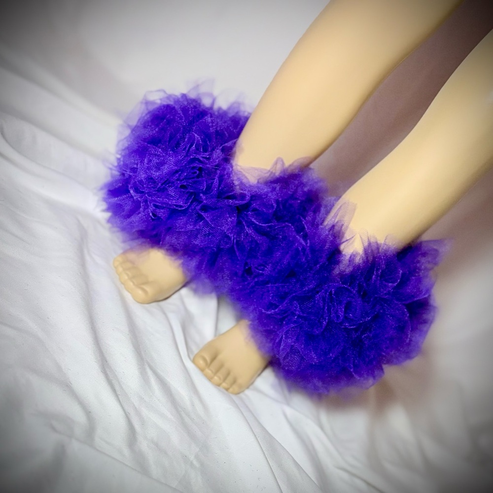 Purple Fluffy Tu Tu Ankles